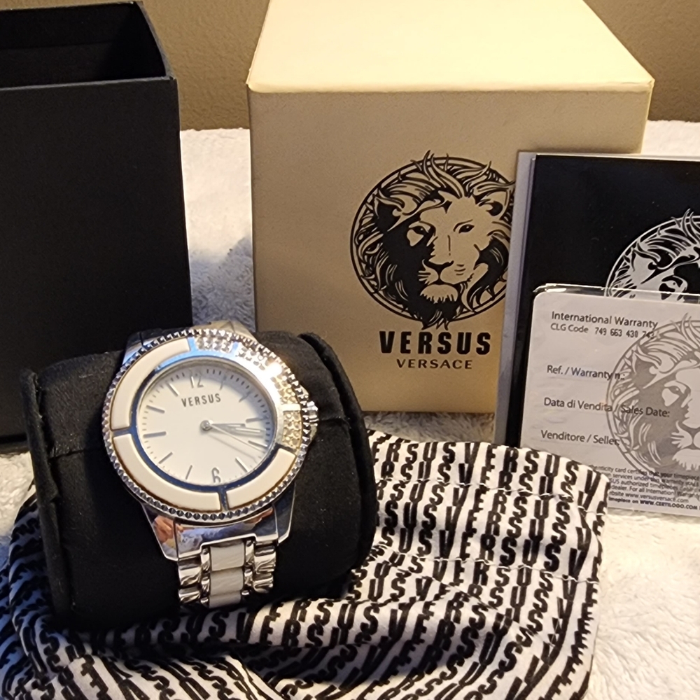 White Versace watch